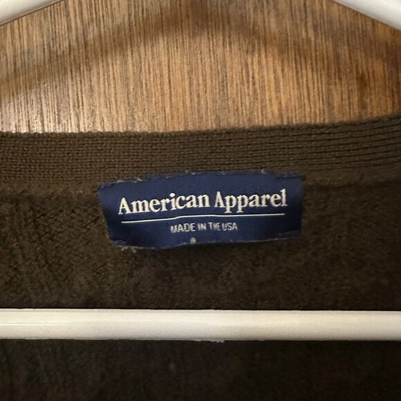 Vintage American Apparel 100% Wool Grandpa Cardigan - Picture 2 of 2